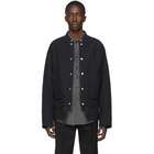 Jil Sander Navy Serge Bomber Jacket