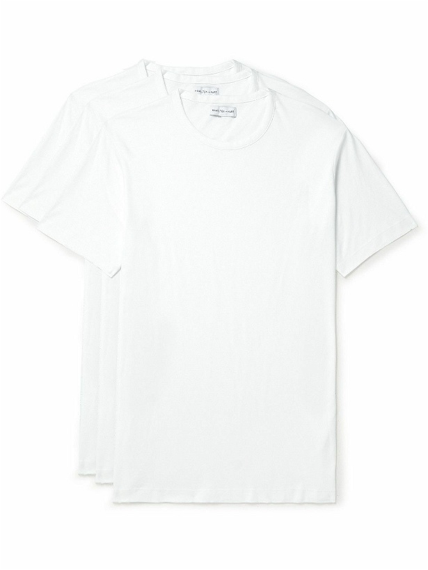 Photo: Hamilton And Hare - Three-Pack Cotton-Jersey T-Shirts - White