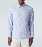 Brunello Cucinelli Linen and cotton-blend shirt