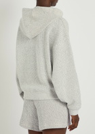 Anine Bing Alec Hooded Marled Cotton-blend Jumper Multicoloured