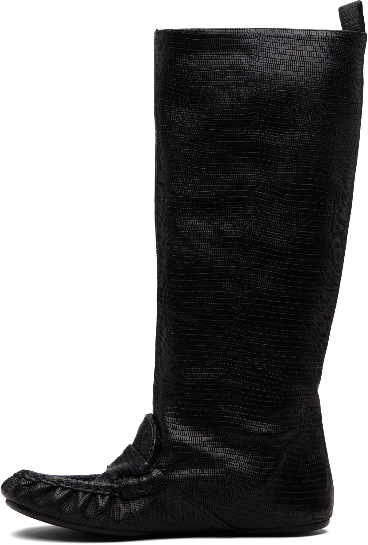 Acne Studios Black Slouch Saddle Tall Boots