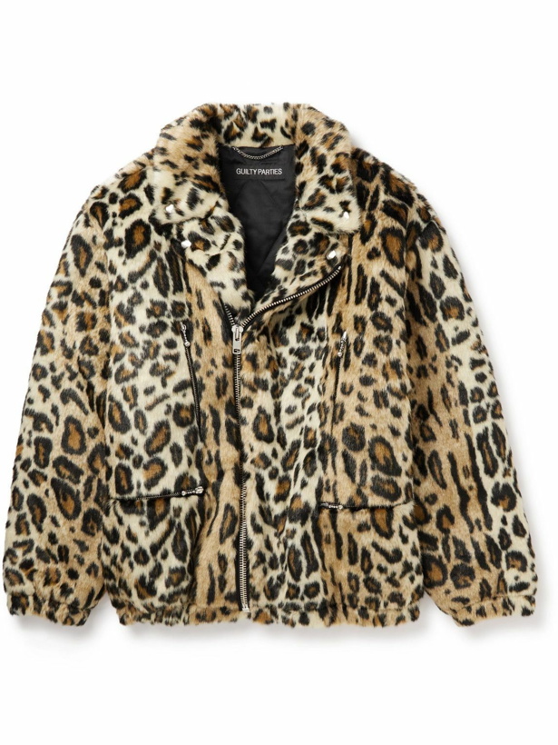 Photo: Wacko Maria - Leopard-Print Faux Fur Coat - Brown