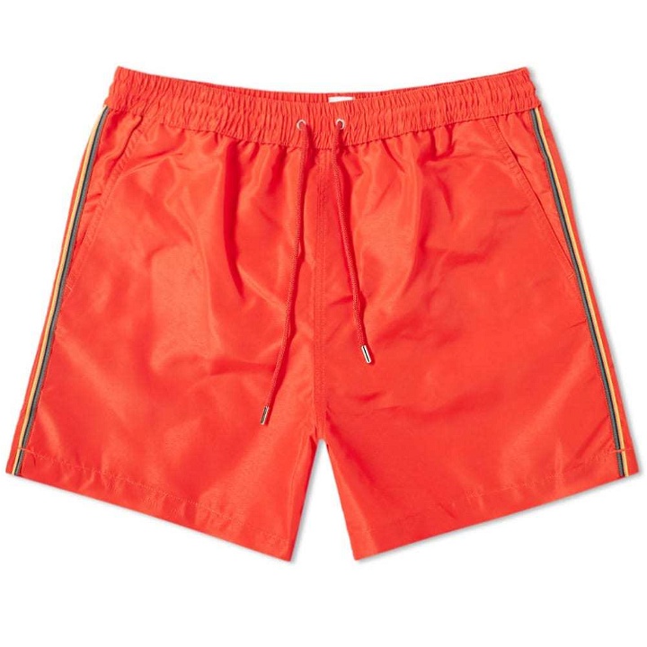Photo: Paul Smith Classic Side Stripe Swimshort Red