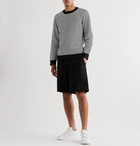 A.P.C. - Patrick Striped Cotton-Blend Terry Sweater - Black