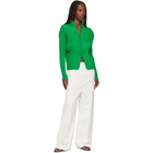 ISSEY MIYAKE Green Sleek Pleats Cardigan