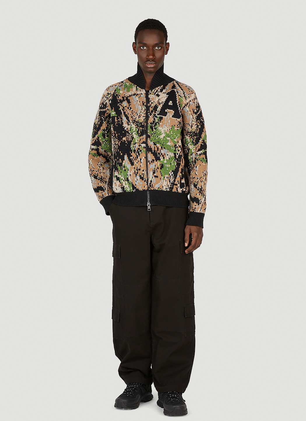 Aries Camouflage Varsity Cardigan