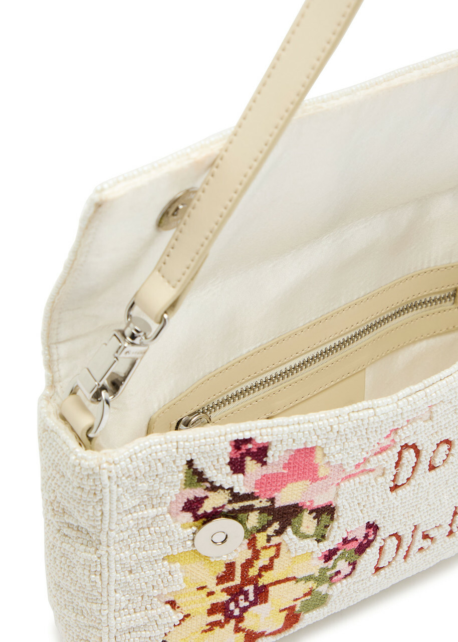 Staud Timmy Embroidered Beaded Shoulder bag - Pink - One Size