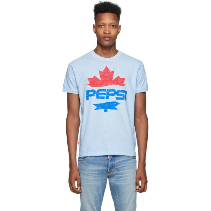 Photo: Dsquared2 Blue Pepsi Edition Dan Fit T-Shirt