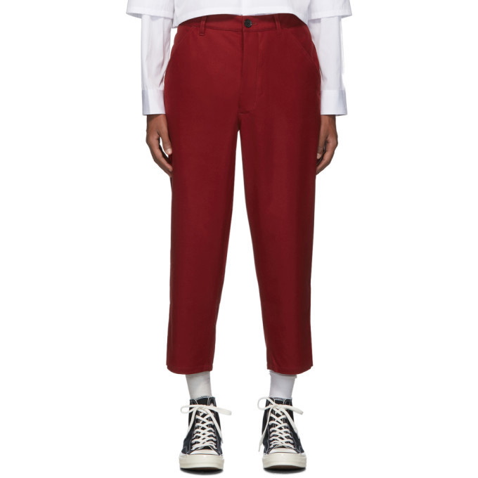 Photo: Comme des Garcons Shirt Red Extra Fine Wool Trousers