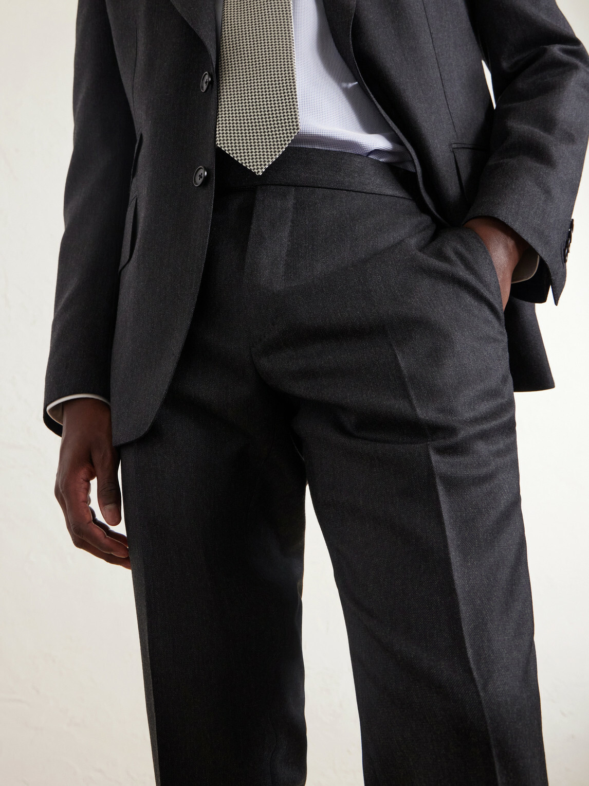 TOM FORD - Shelton Straight-Leg Wool-Twill Suit Trousers - Gray