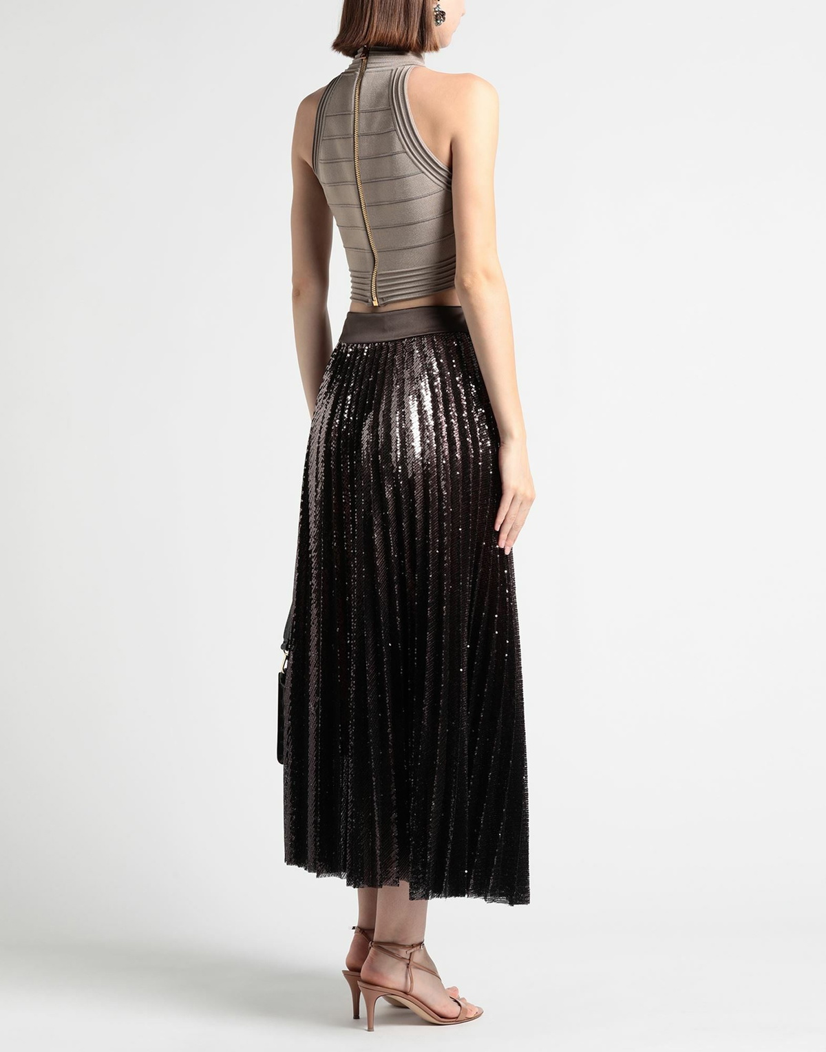 Peserico Womens Maxi skirt in Brown