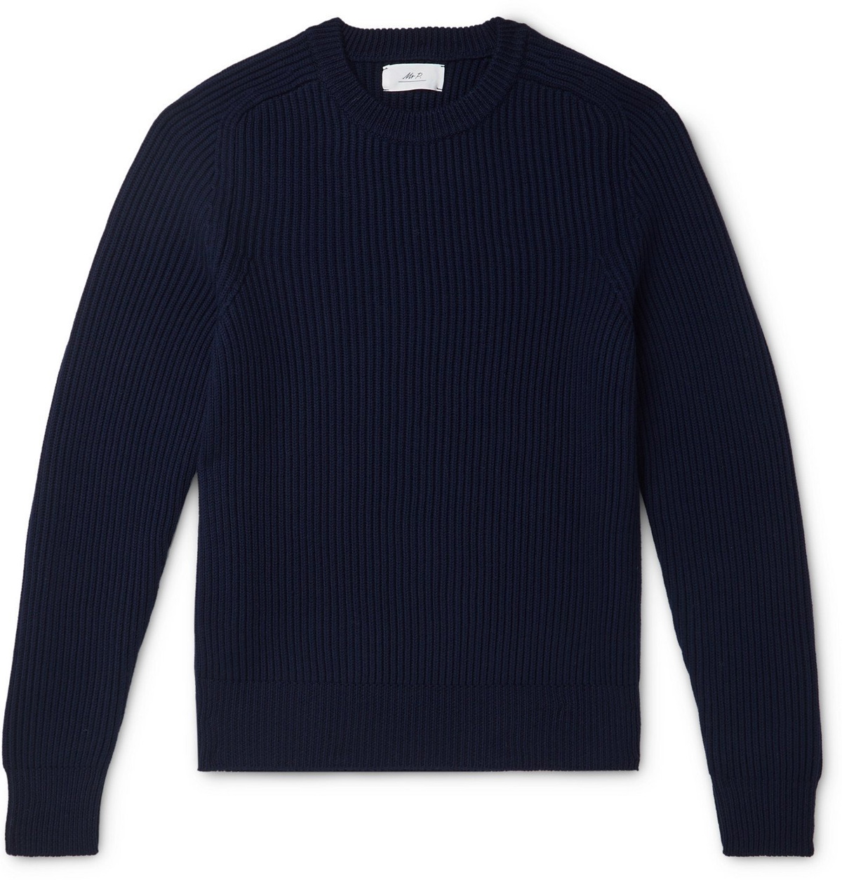 MR P. - Ribbed Merino Wool Sweater - Blue Mr P.