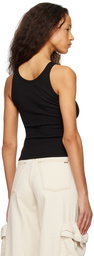 AMIRI Black Ribbed Tank Top