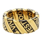 Vivienne Westwood Gold and Black Pepe Ring