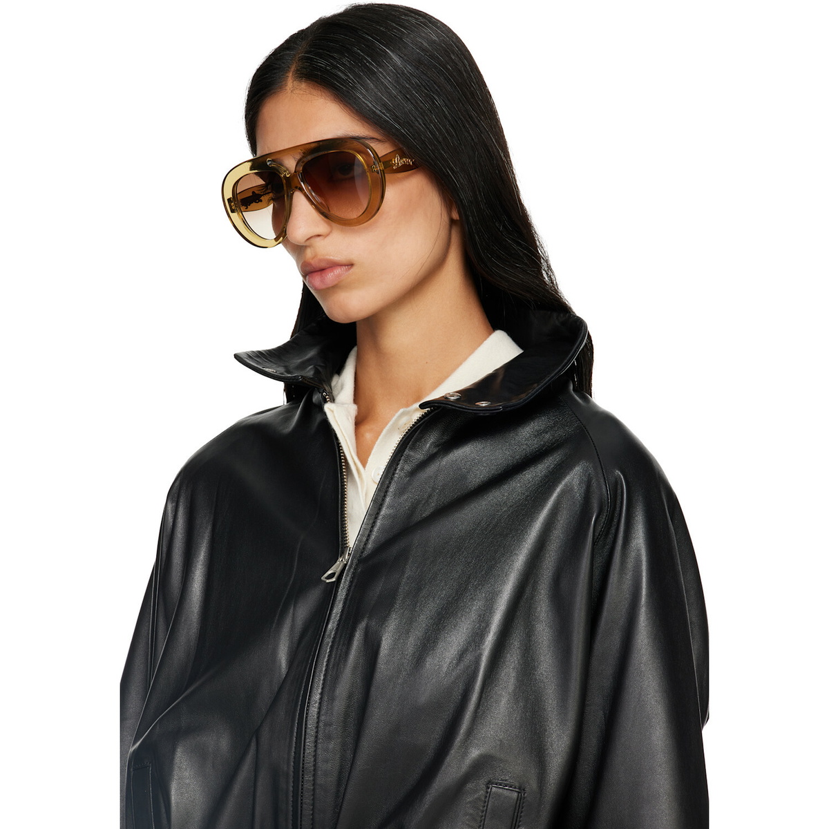 LOEWE Yellow Curvy Sunglasses