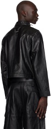 Deadwood Black Velar Spike Leather Jacket