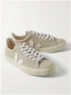 Veja - Campo Leather-Trimmed Nubuck Sneakers - Gray