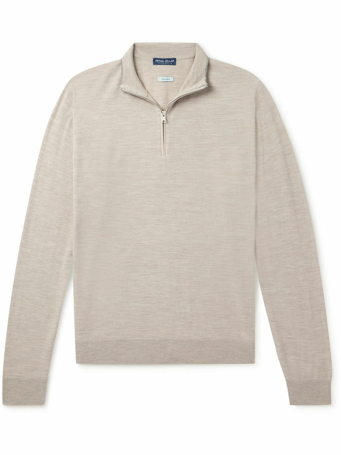 Peter Millar - Excursionist Flex Wool-Blend Half-Zip Sweater - Neutrals