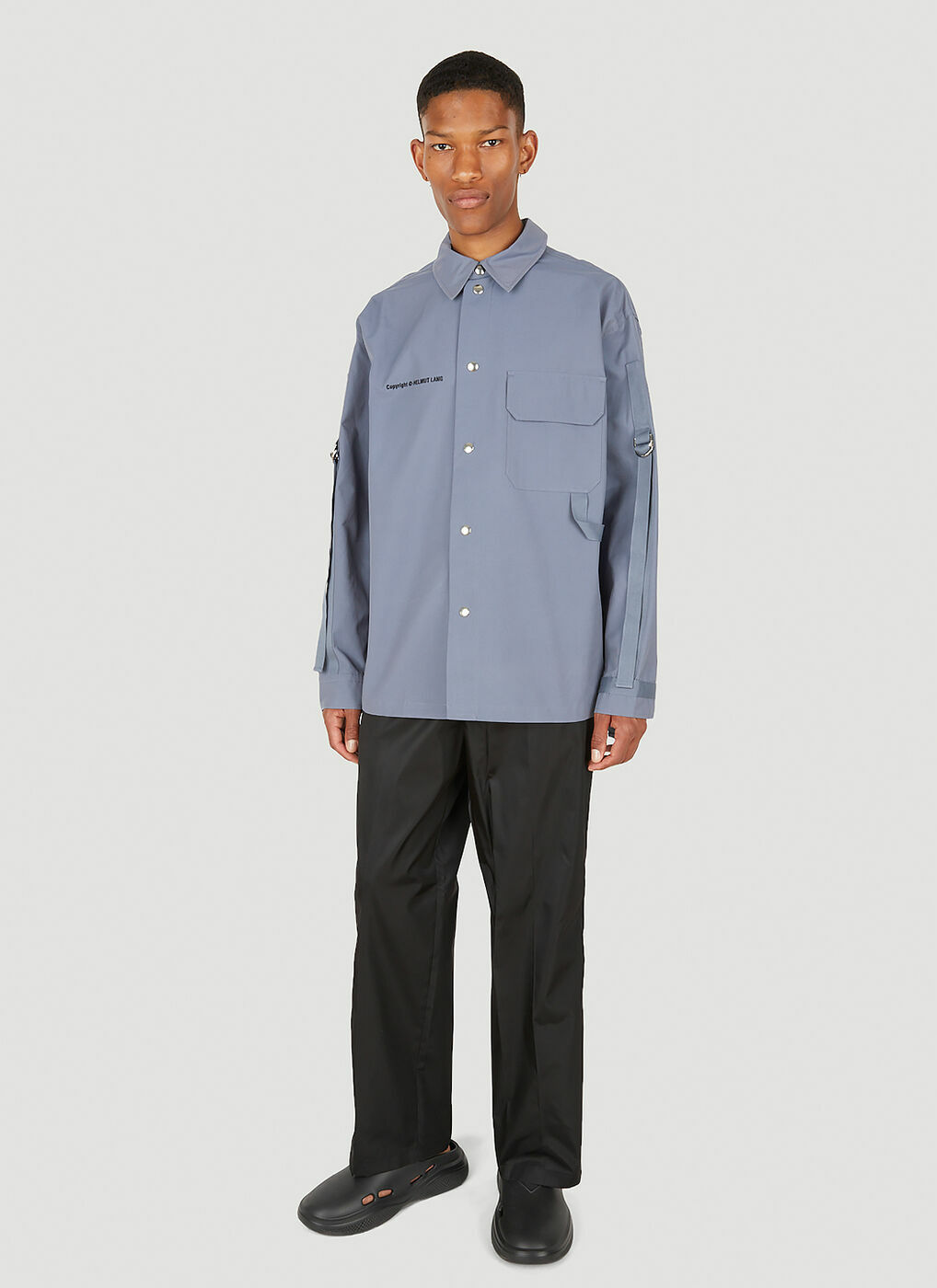 Tape Shirt in Blue Helmut Lang