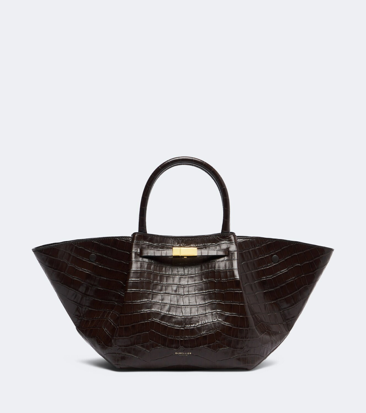 DeMellier New York Midi croc-effect leather top-handle bag