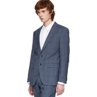 Boss Blue Check Stretch Tailoring Suit