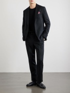 De Petrillo - Straight-Leg Wool and Cashmere-Blend Suit Trousers - Black