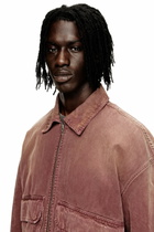 Diesel Jacket in coloured herringbone denim - Denim Jackets - Unisex - Brown