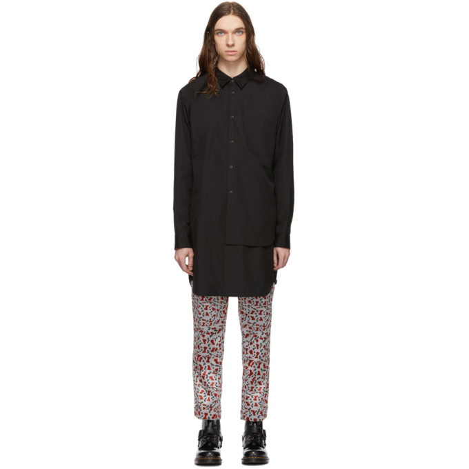 Photo: Comme des Garcons Homme Plus Black Broad Double Layer Shirt