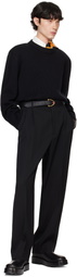 Bottega Veneta Black Classic Wool Tailored Sweater