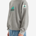 Adidas Men's EQT Reflective Crewneck Sweatshirt in Medium Grey Heather