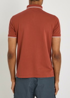 Stone Island Piqué Cotton Polo Shirt Red