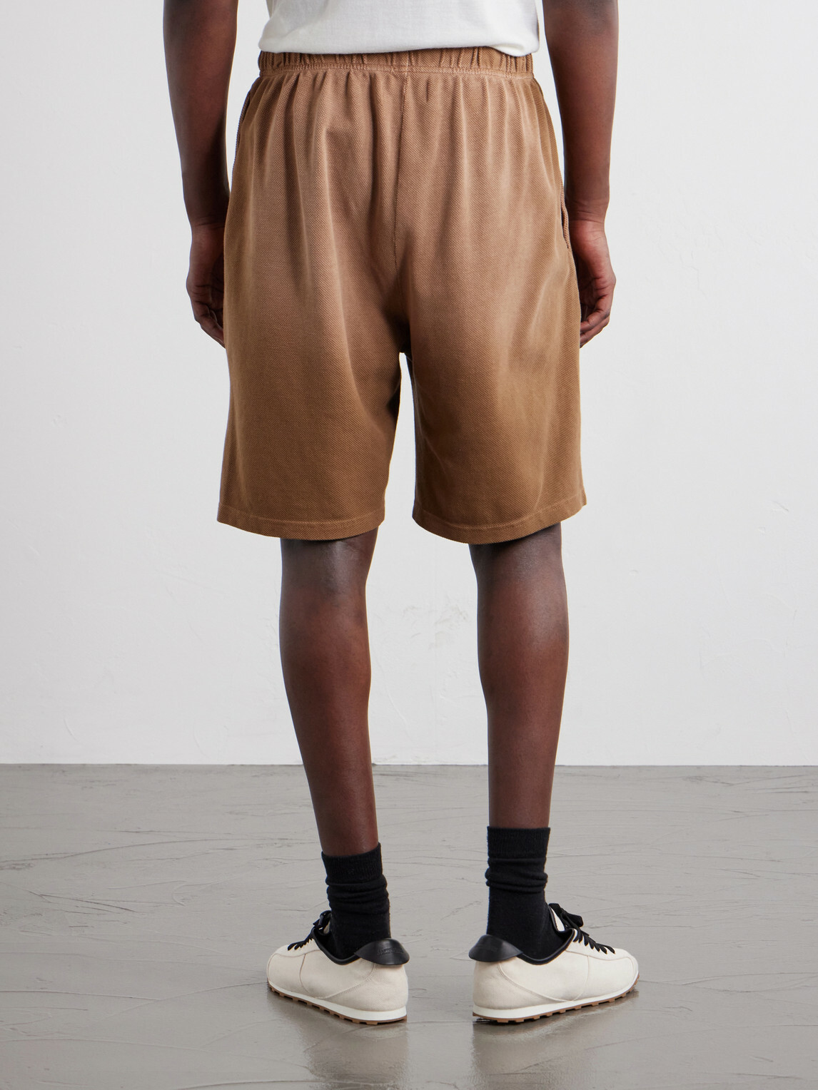 Les Tien - Straight-Leg Cotton-Piqué Drawstring Shorts - Brown