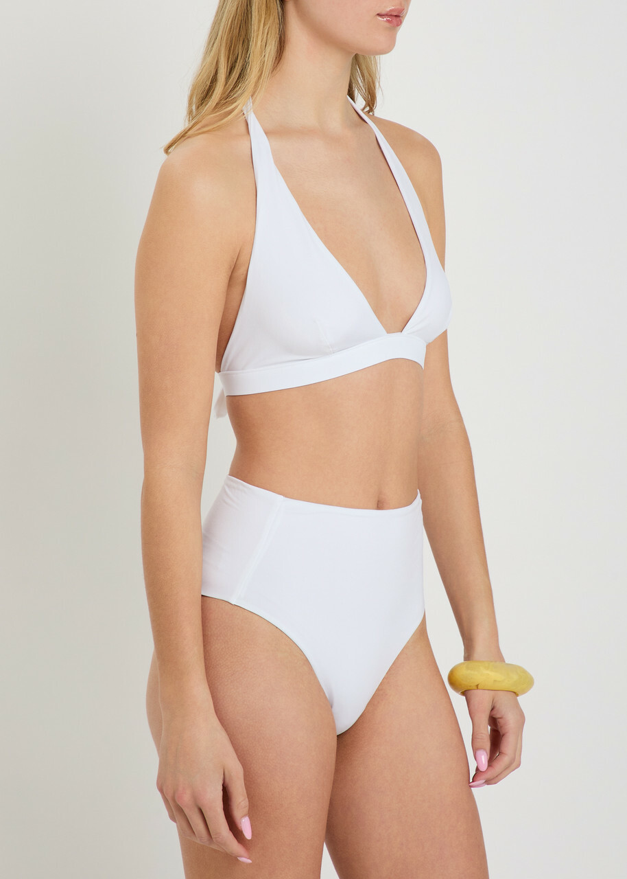 Max Mara Ariella Halterneck Bikini top White