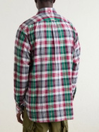 Drake's - Button-Down Collar Checked Cotton Shirt - Multi