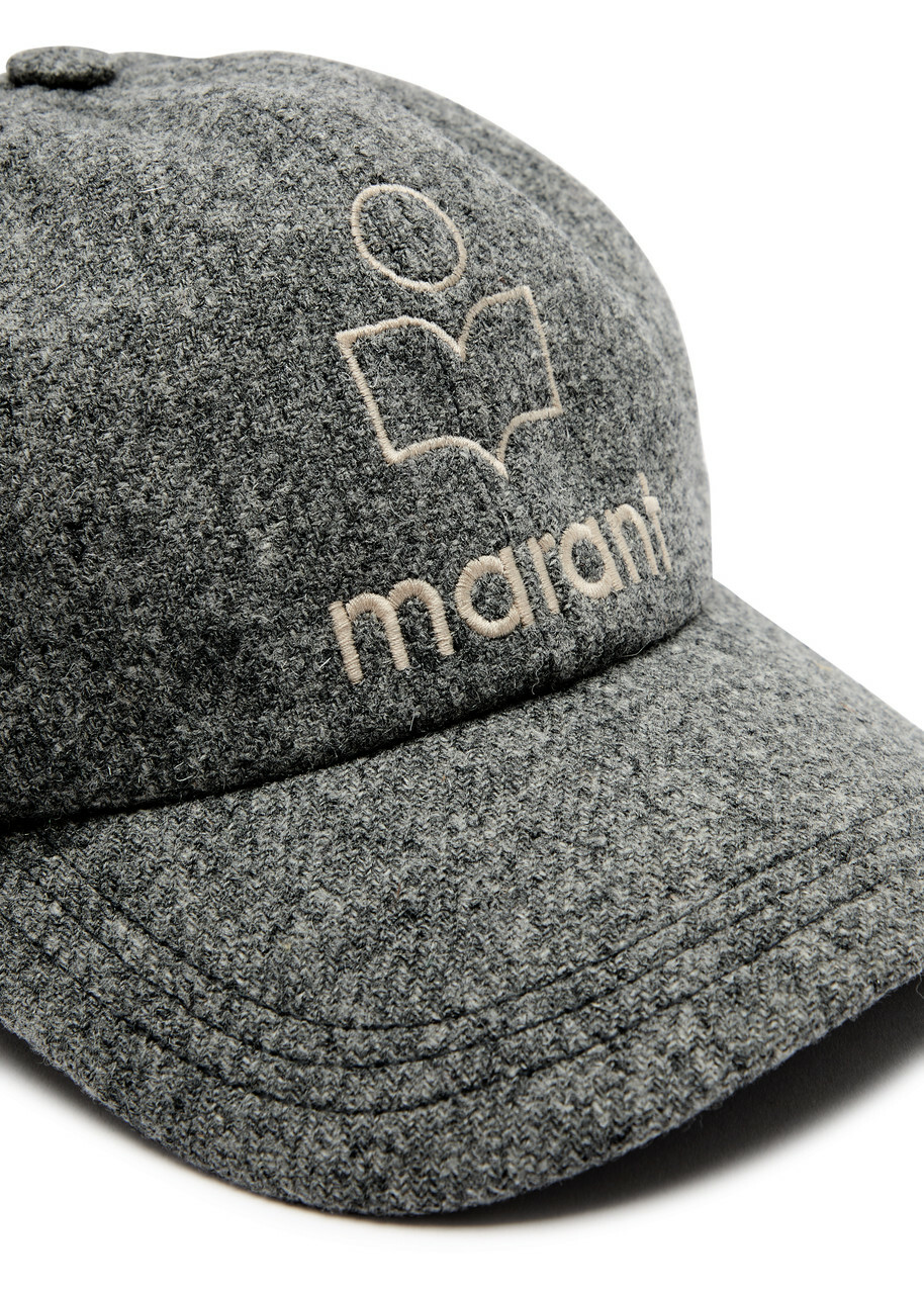 Isabel Marant Tyron Logo Wool cap Grey