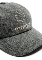 Isabel Marant Tyron Logo Wool cap Grey