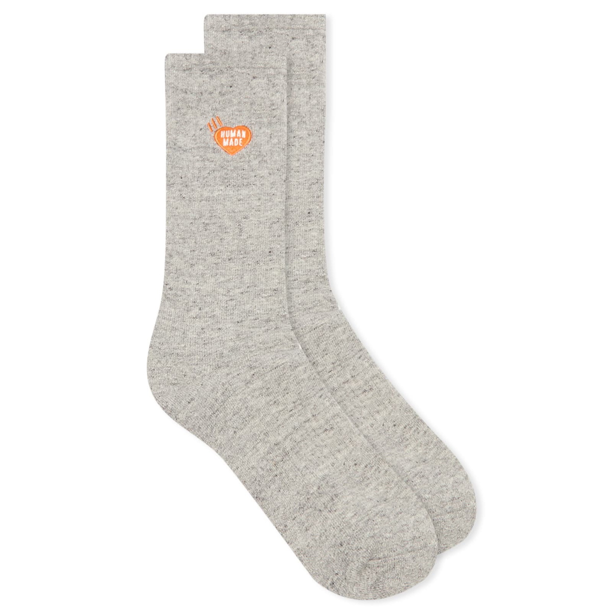 Human Made Men's Pile Heart Socks in Gray