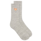 Human Made Men's Pile Heart Socks in Gray