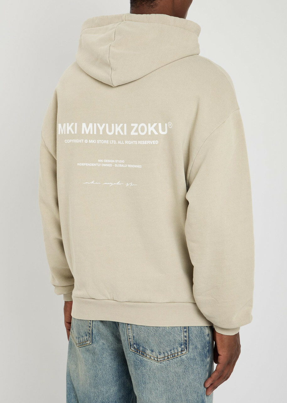 Mki Miyuki Zoku Design Studio Hooded Cotton-blend Sweatshirt Dark Grey