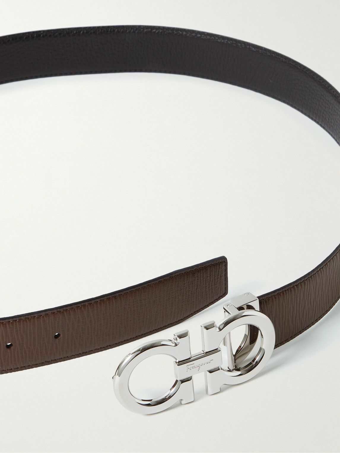 3.5cm Reversible Full-Grain Leather Belt