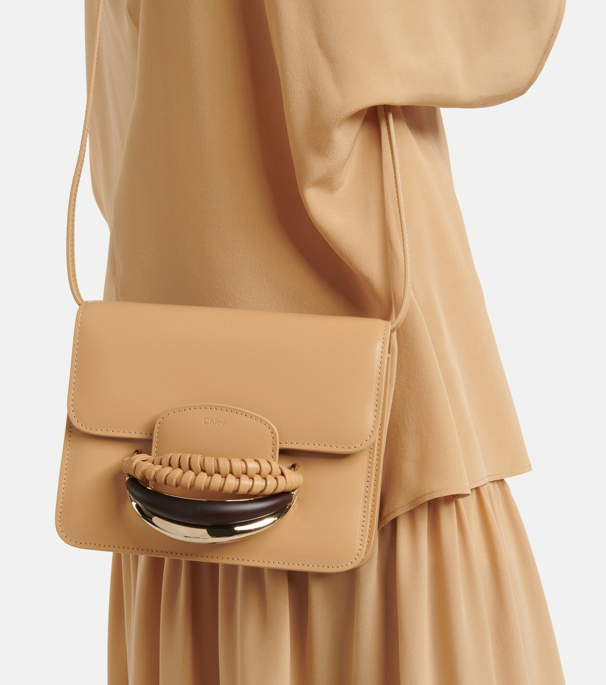 Chloe Women Mustard Leather Kattie Clutch