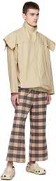 CHLOé NARDIN Orange & Black Check Trousers
