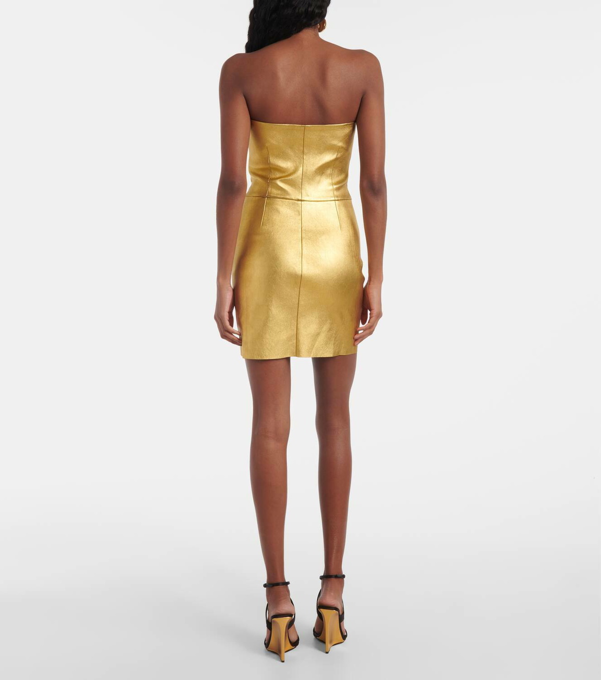 Stouls Amina metallic leather minidress