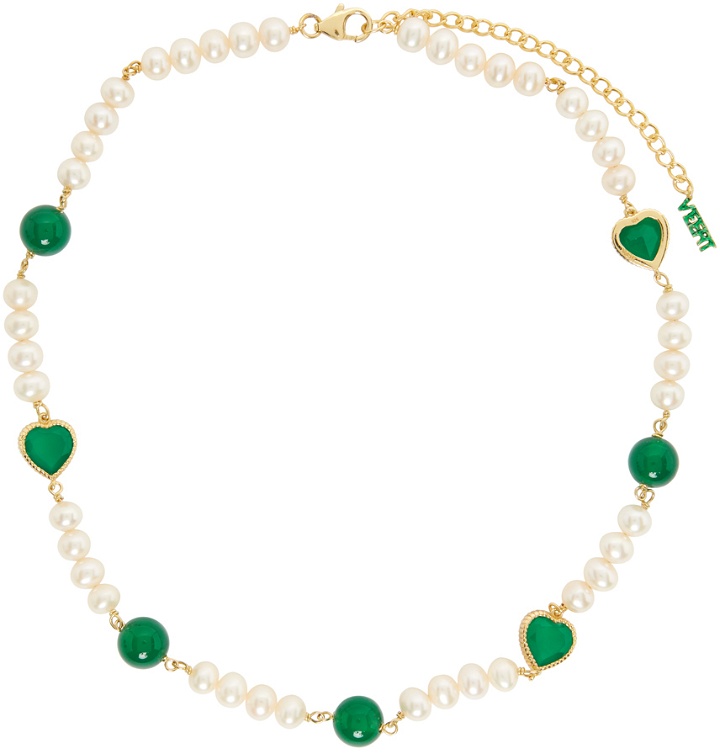Photo: VEERT Green & White Onyx & Pearl Necklace
