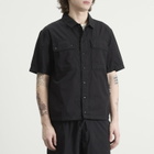 C.P. Company Men's Ripstop Short Sleeve Overshirt in Black