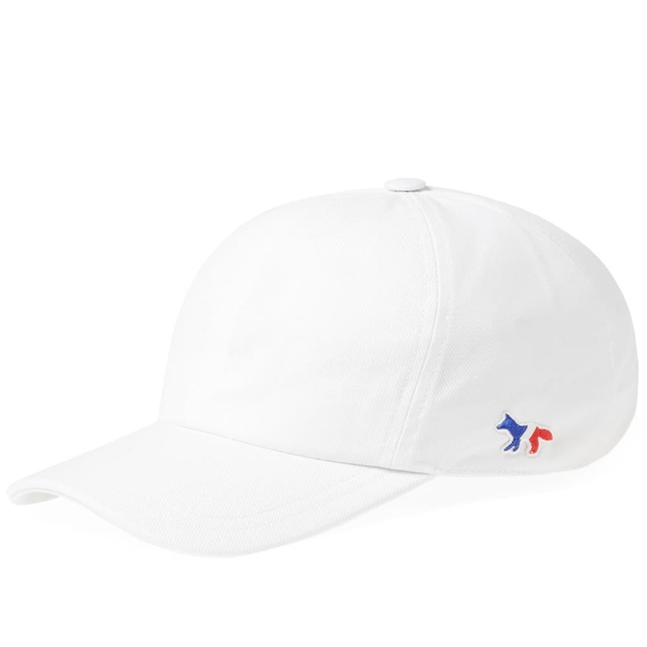 Photo: Maison Kitsun&eacute; Tricolour Fox 6 Panel Cap White