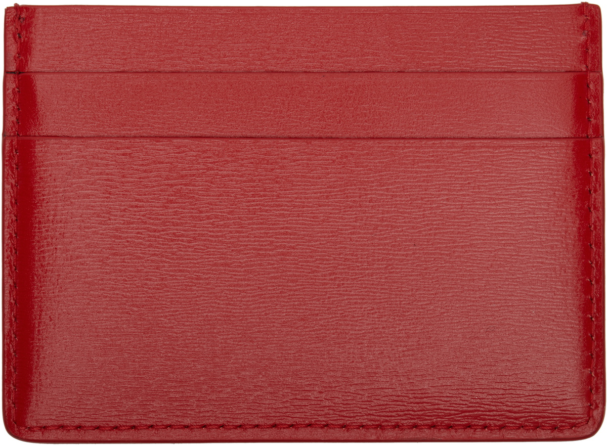 Jil Sander Red Logo Stamp Card Holder