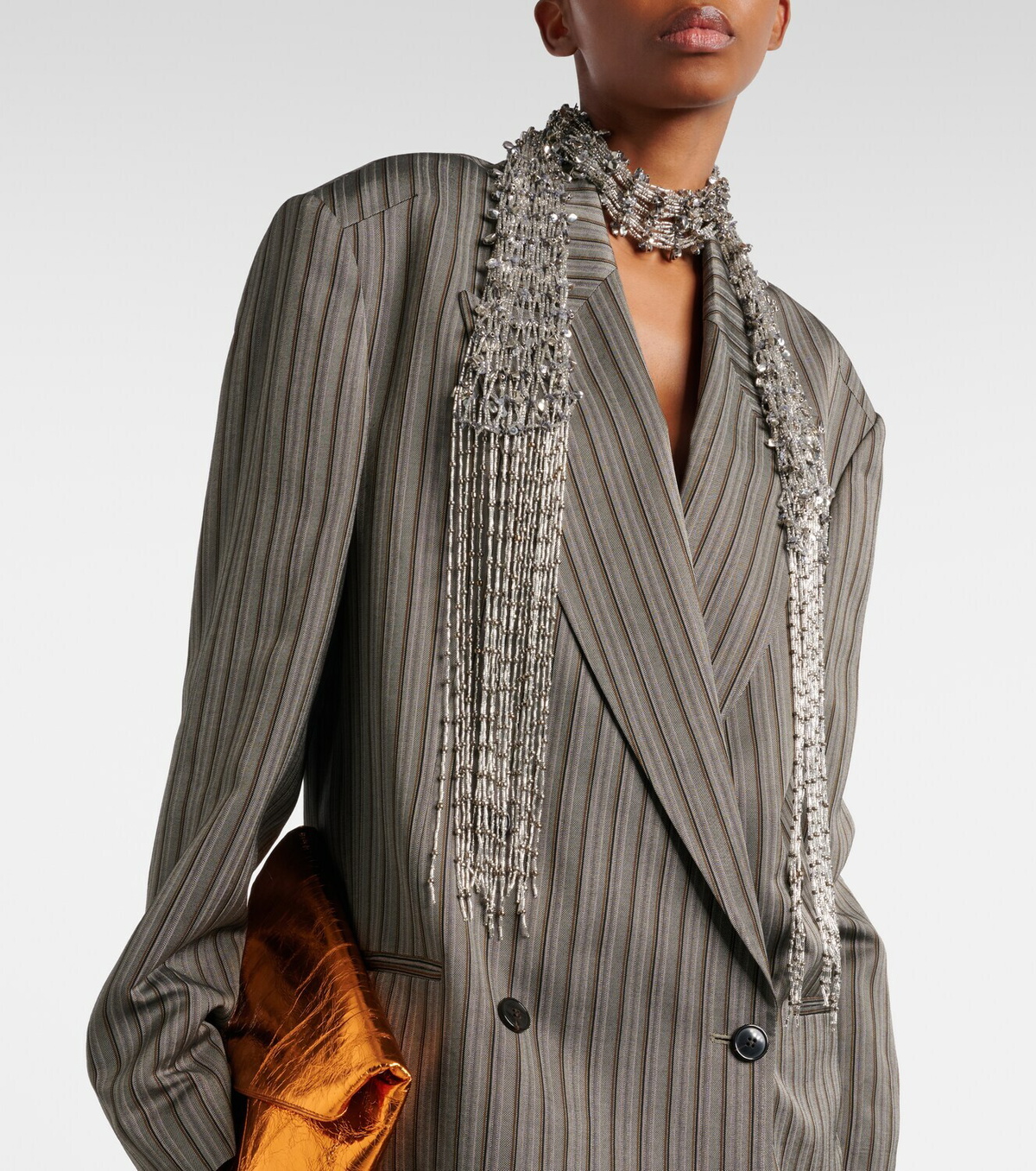 Dries Van Noten Embellished fringed necklace