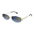 Cartier Eyewear Cartier Ct0467s Décor C Classique De Cartier 002 Gold Blue Sunglasses