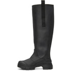 GANNI Black Recycled Rubber Country Boots